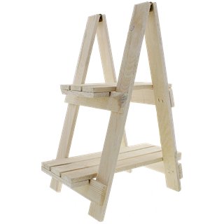 Deco trapje WIETSKE - Lichtbruin - Hout - 39 x 25 x 50 cm