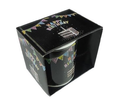 Mok - Happy Birthday - Zwart