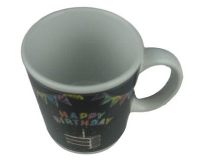 Mok - Happy Birthday - Zwart