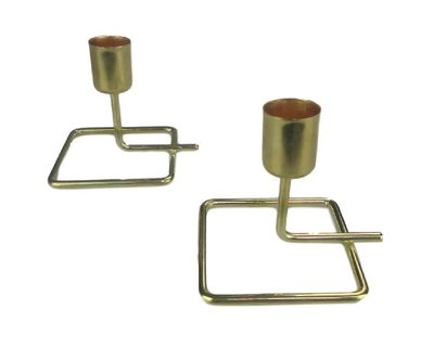 Kandelaar ERIC - Goud - Maat L - 10 x 8.5 x 19.5 cm