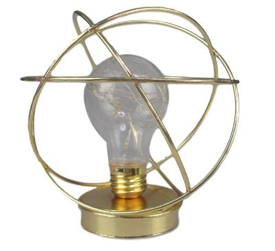 Draad LED Lantaarn RIJO - Goud - Metaal - 15 x 15 x 14.5 cm