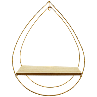Wandrek CAROL - Druppel vorm - Goud - MDF / Metaal - 26 x 12 x 35 cm