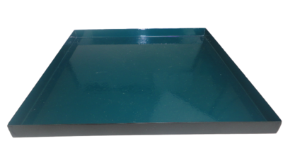 Decoratie tray/dienblad RINY - Donkergroen / Zwart - Metaal - 25 x 25 x 1.5 cm