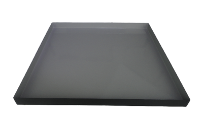 Decoratie tray/dienblad RINY - Grijs / Zwart - Metaal - 25 x 25 x 1.5 cm