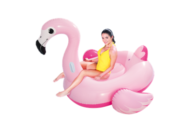 Flamingo luchtbed XL - Roze - Kunststof - 191 x 178 cm