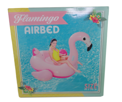 Flamingo luchtbed XL - Roze - Kunststof - 191 x 178 cm