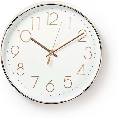 Klok SAMSON - Goud - Ø30 cm - Kunststof - Rond