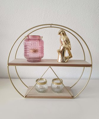 Wandrek MAGDALENA - Goud - MDF / Metaal - 38 x 10 x 34 cm - Rond