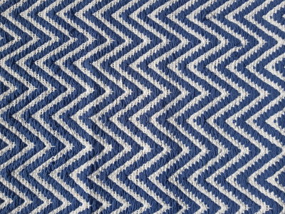 Badmat met golf motief REINDERT - Blauw / Wit - 50 x 80 cm