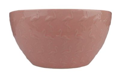 Kom Flamingo - Roze - Keramiek - h 7.5 x Ø 15 cm - Set van 2