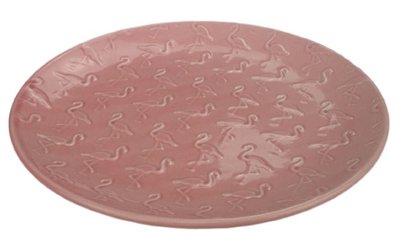 Bord Flamingo - Roze - Keramiek - Ø 21,5 cm - Set van 2