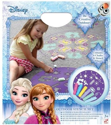 Disney Frozen buiten sjabloon voor Stoepkrijten Plezier set – 33 x 29 cm
