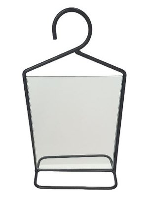 Halspiegel RINSE - Zwart - Metaal - 18 x 33 cm - Maat S