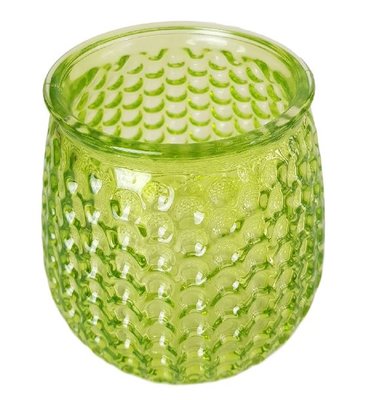Theelichthouder EVELIEN - Groen - Glas - Ø8 x h10 cm