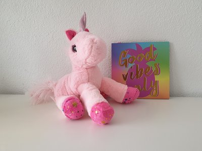 Knuffel Unicorn - Roze - 22 x 7 x 26 cm