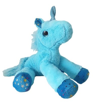 Knuffel Unicorn - Blauw - 22 x 7 x 26 cm