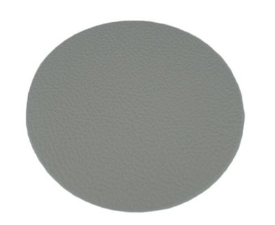 Dubbelzijdige luxe onderzetter NAUD - Grijs / Blauw - Leder - Rond - Ø10 cm - Set van 6