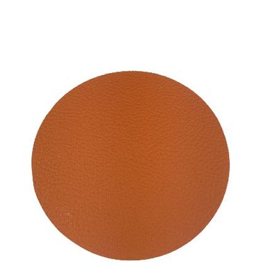 Dubbelzijdige luxe onderzetter NAUD - Bruin / Zwart - Leder - Rond - Ø10 cm - Set van 6