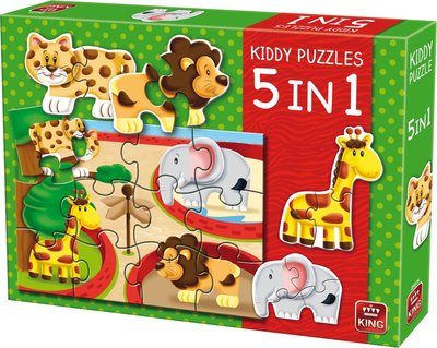 Kiddy Puzzel dierentuin 5 in 1