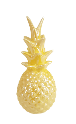 Deco ananas AMADEUS - Geel - Ø8 x H 18 cm