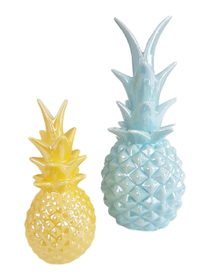 Deco ananas AREND - Blauw - Ø12 x H 28 cm