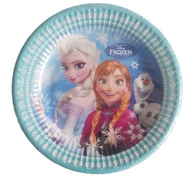 Disney Frozen bordjes - Multicolor - 15 stuks - Ø 19.5 cm