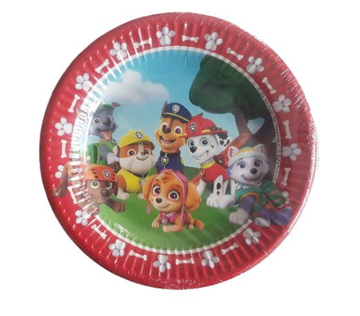 Paw Patrol bordjes - Multicolor - 15 stuks - Ø 19.5 cm