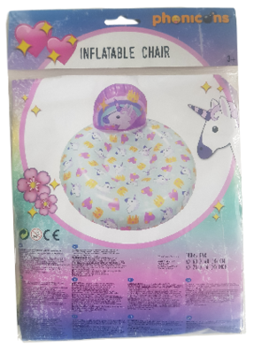 Zwemstoel met hoofdsteun Unicorn - Multicolor - Kunststof - Ø 60 x h 40