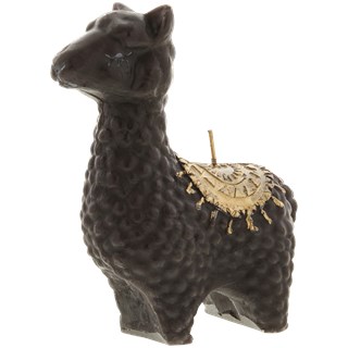 Alpaca kaars - Zwart / Goud - 10.5 x 5 x 14 cm - Lama