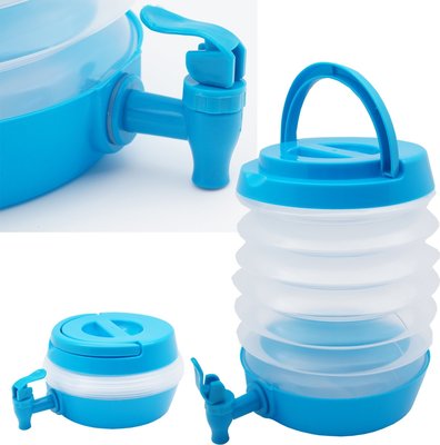Opvouwbare container met tapkraan FLORIAN - Turquoise - 3.3 L - Water Tap
