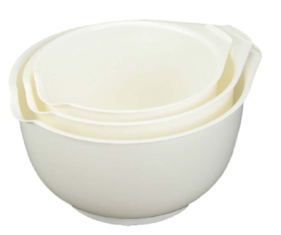 Beslagkommen set - Wit - Schalen - Mengkommen - 3 delig - Kunststof - 1.5L/2L/2.5L