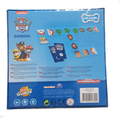 Paw Patrol Domino - Blauw / Multicolor - 24 kaartjes - Spel