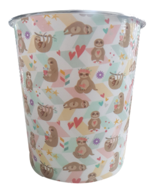 Kinder Prullenbak Luiaard - Multicolor - Ø 20,5 x 22 cm