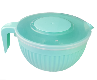Beslagkom met deksel - Turquoise - Mengkom - Kunststof - 3.5 L