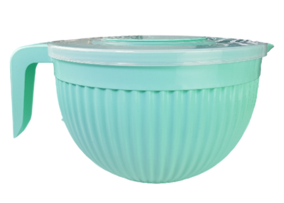 Beslagkom met deksel - Turquoise - Mengkom - Kunststof - 3.5 L
