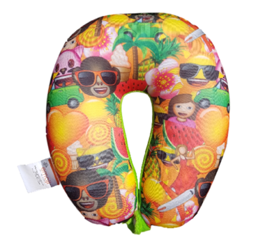 Emoji nekkussen - Groen - 27 x 24 cm