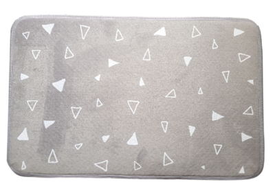 Badmat met driehoek motief OTTO - Grijs / Wit - 45 x 70 cm